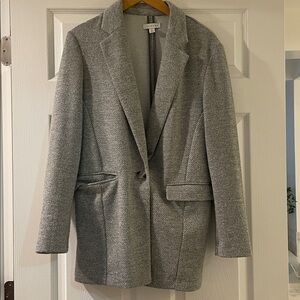 Top Shop Light Gray Textured Blazer